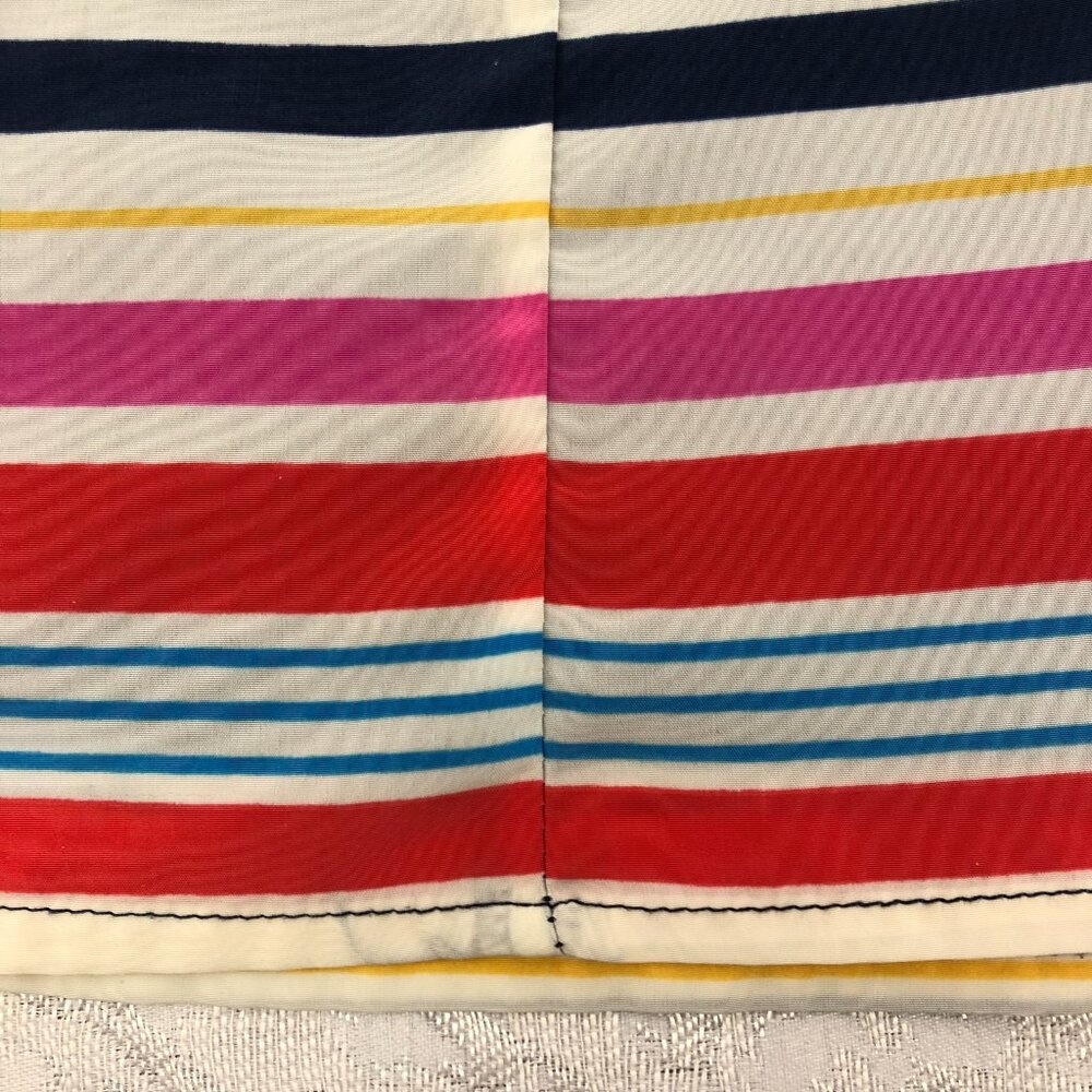 R MY Multi-Color Striped Flowy Lined Skirt with Zipper and Side Pockets Size XL - Picture 11 of 14